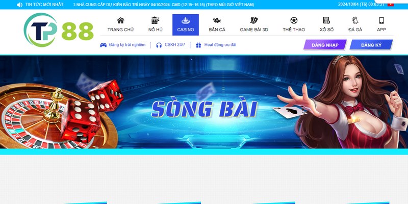 Đôi nét thông tin sơ lược về sảnh cược casino TP88